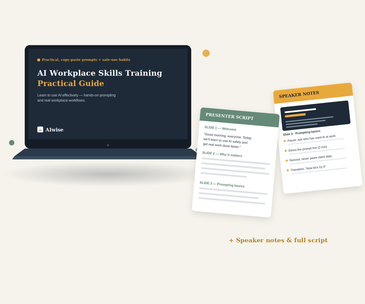 AI Workplace Training Presentation for Managers & Teams